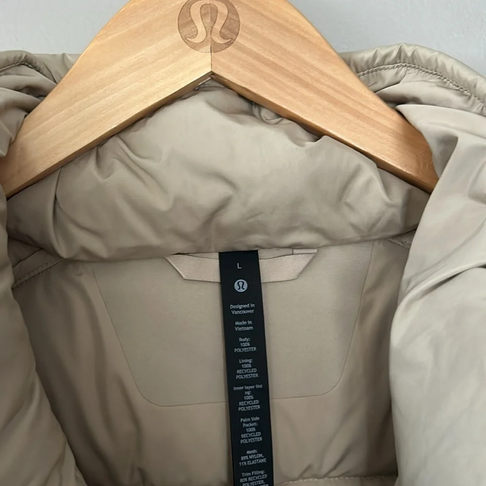 Lululemon Wunder Puff Vest Sz L NWT Trench‎ (TRNH)